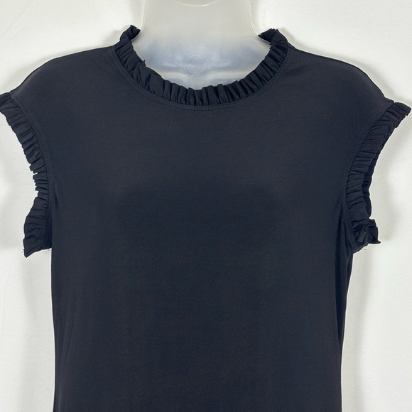 NWT Nicole Miller Black Ruffle Shift Dress- M - Picture 9 of 14